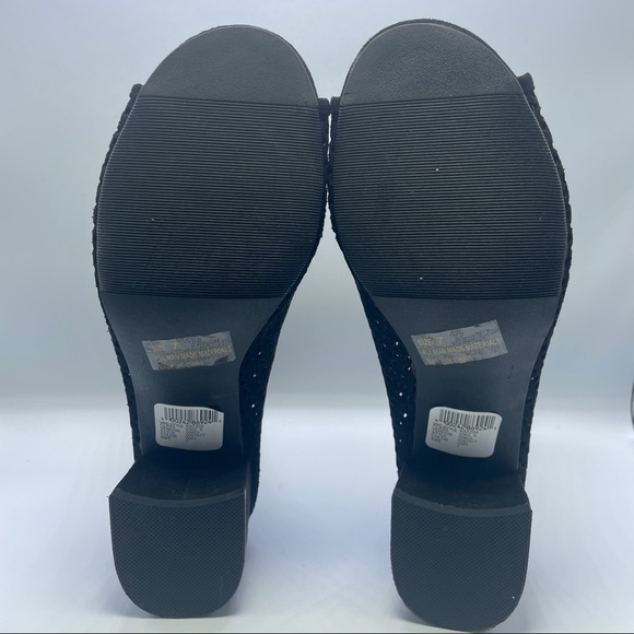 Qupid Block Heel Sandals Black Size 7 - Picture 7 of 7